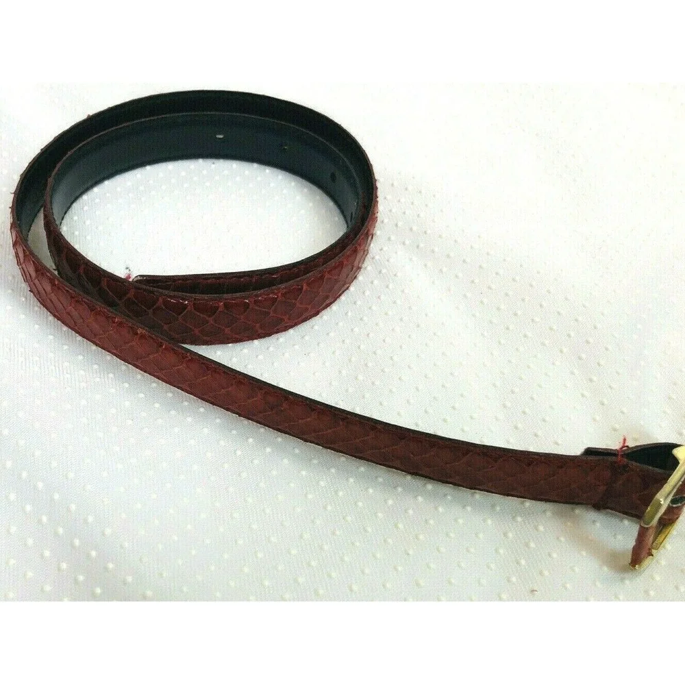 Cassidy Genuine Snake Skin Womens Belt Red Size‎ Medium 3/4